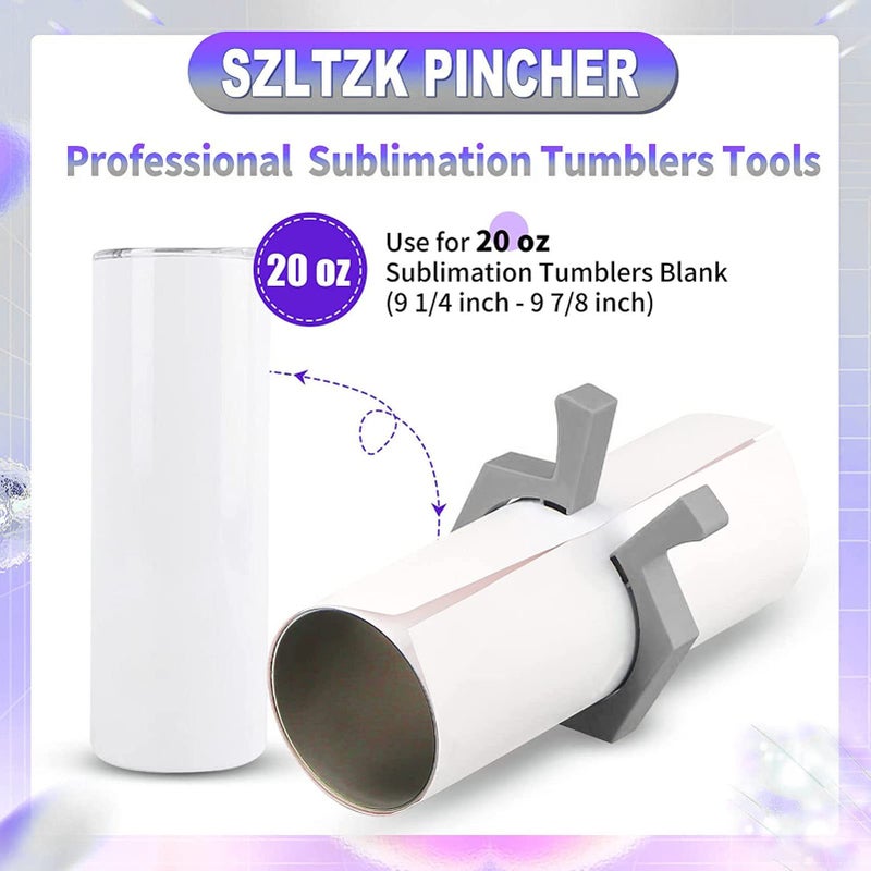 Gray Sublimation Tumbler Pinch ABS Anti Slip Flat Side Paper Pincher Durable Hex Shape Design - Image 4