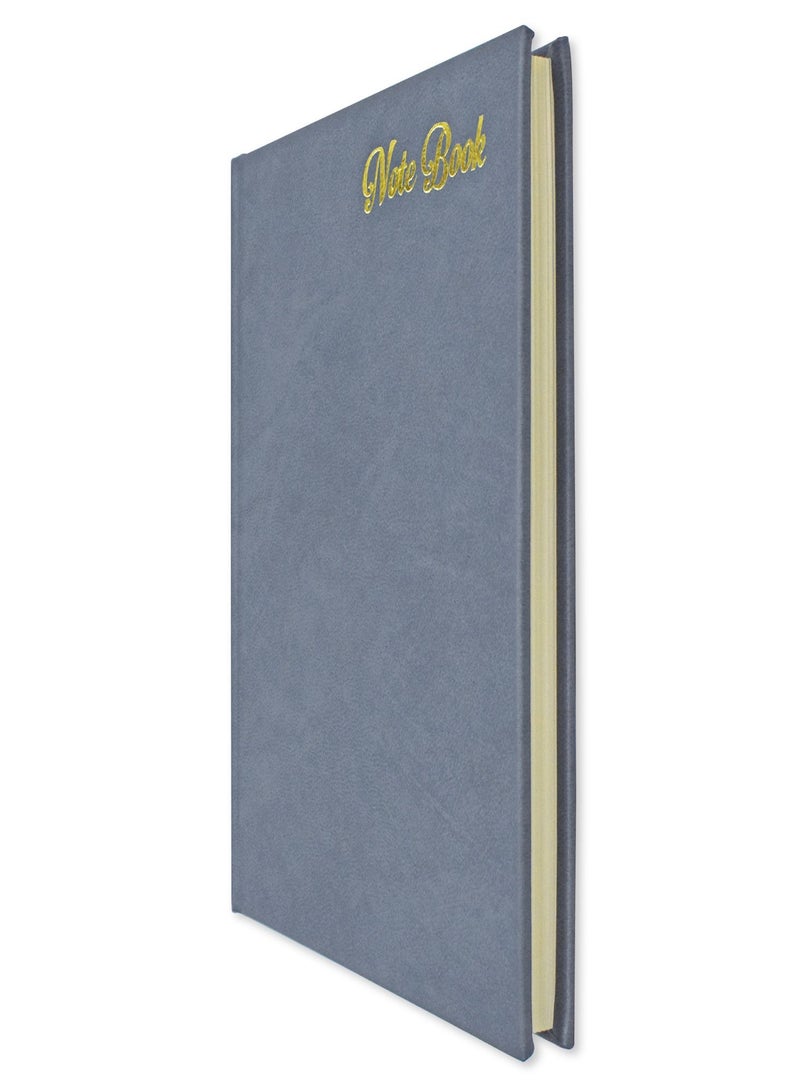 FIS Notebook Bonded Leather, Size A5, Italian Ivory Paper, 70 GSM, 196 Pages, 8 mm Ruled, 1 Side Padded Cover, Colour Grey - FSNB1SA5IVBLGY - Image 3
