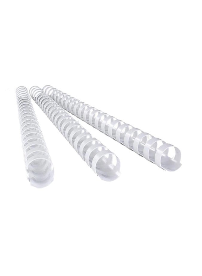 SUPER DEAL 50-Piece Binding Combs 35mm White  - Image 1