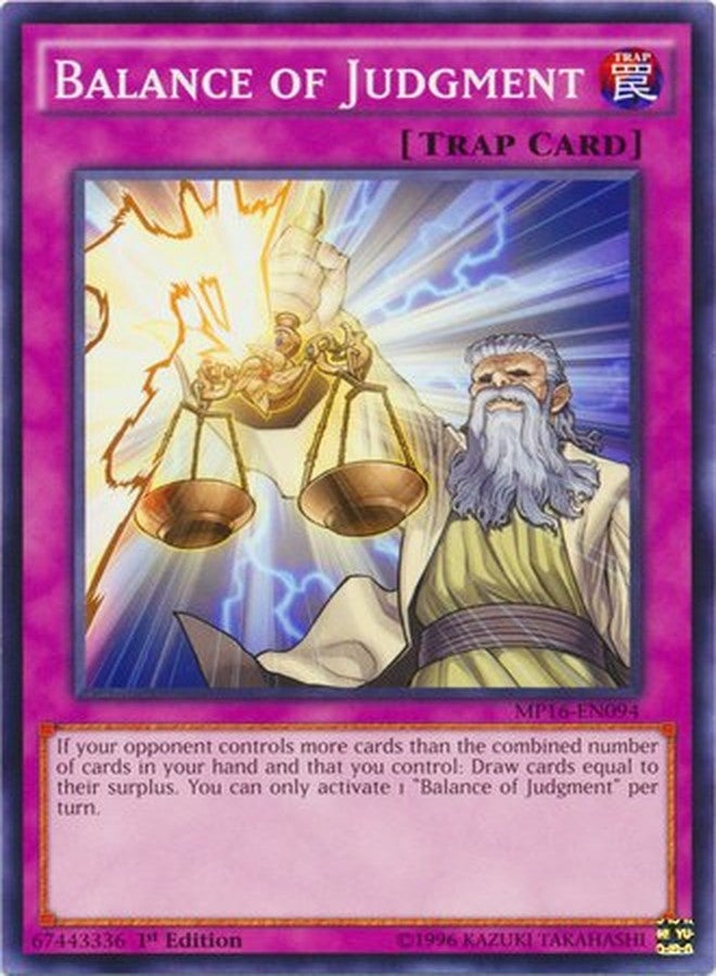 YU-GI-OH! - Balance of Judgment (MP16-EN094) - Mega Pack 2016-1st Edition - Common