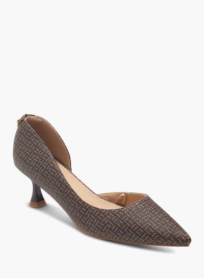 Flora Bella By Shoexpress Women Solid Pointed Toe Sandals with Flared Heels  - Image 2