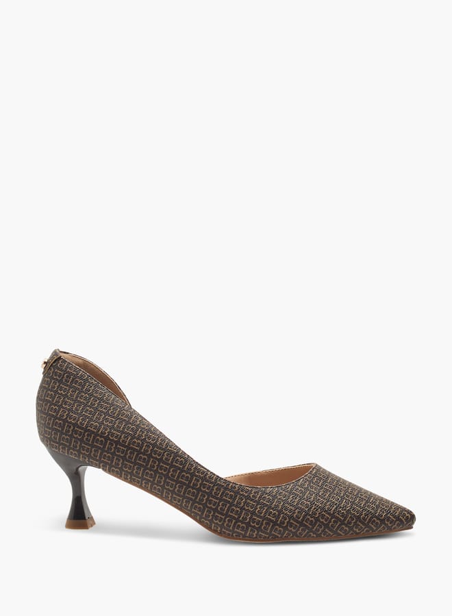 Flora Bella By Shoexpress Women Solid Pointed Toe Sandals with Flared Heels  - Image 3