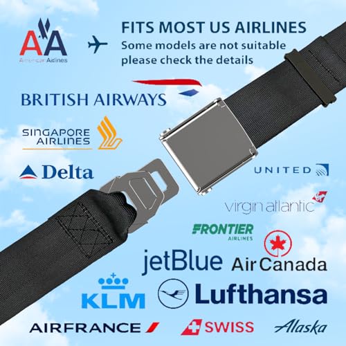 Hadwoer 2 in 1 Airplane Seat Belt Extender - Adjustable Length, Fits All Airlines Including Southwest Airlines' 737-800/737MAX8 - Image 4