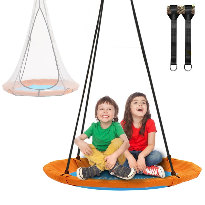 SkyBound Tree Swing Saucer Swing 600LB Weight Capacity Outdoor Swing with Hanging Straps Waterproof Tree Swings for Kids Tire Swings for Trees Durable Flying Swing Seat for Children - Image 3