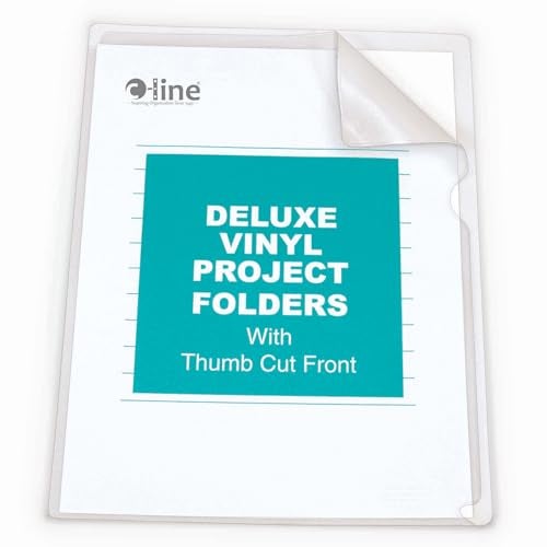 C-Line Deluxe Super Heavyweight Non-Glare Vinyl Project Folders, Letter Size, Clear, 50 per Box (62138) - Image 3