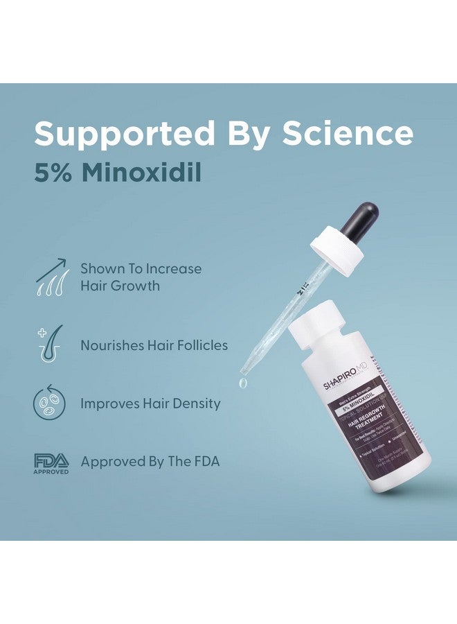 Shapiro MD Hair Growth Experts Men’S Regrowth Kit Plus: Shampoo Conditioner 5% Minoxidil Leavein Foam. Complete Anti Hair Loss And Thinning Hair Solution For Men 1 Month Supply  - Image 5
