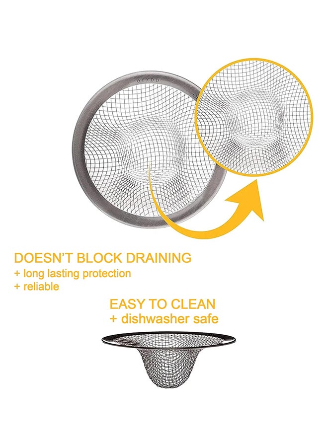 Home Pro مصيدة تصريف حوض المطبخ من الفولاذ المقاوم للصدأ من هوم برو، شبكة تصريف لتصفية الطعام لتصريف الأحواض والمغاسل والدش في الحمام - Image 2