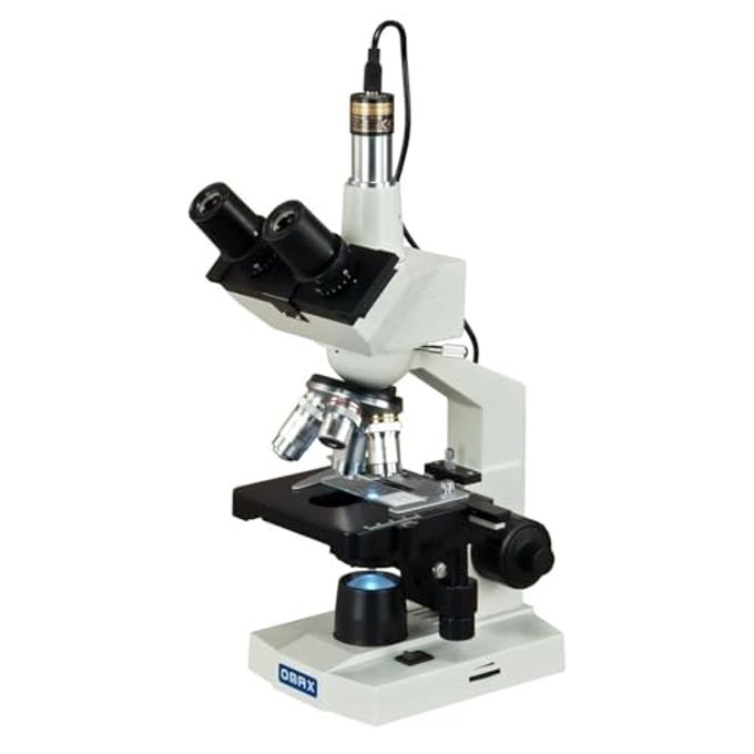 AmScope Omax 40X-2500X Led Digital Trinocular Lab Compound Microscope With 5Mp Camera And Mechanical Stage M83Ez-C50S - Image 2