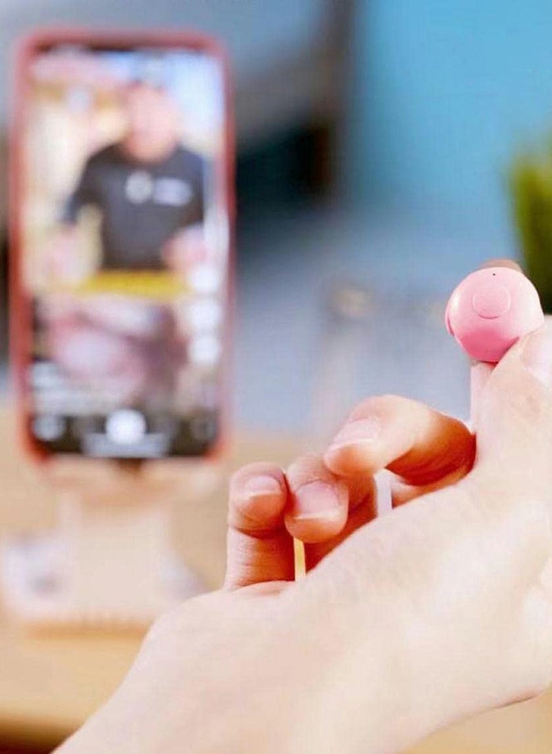 KASTWAVE Bluetooth Fingertip Video Controller Clicker Page Turner, Applied for YouTube, for TikTok Video Likes Page Turning Remote, Compatible for Android, for Phone iPhone, for IPad, for Tablets (Pink) - Image 5