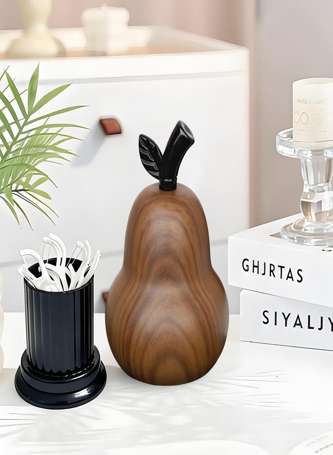 WOPPOW Decorative Dental Floss Holder, Aesthetic Toothpick Dispenser, Cute Bathroom Countertop Cotton Swab Organizer, Vanity Decor Storage Box, Hygienic Qtip Container - Image 4
