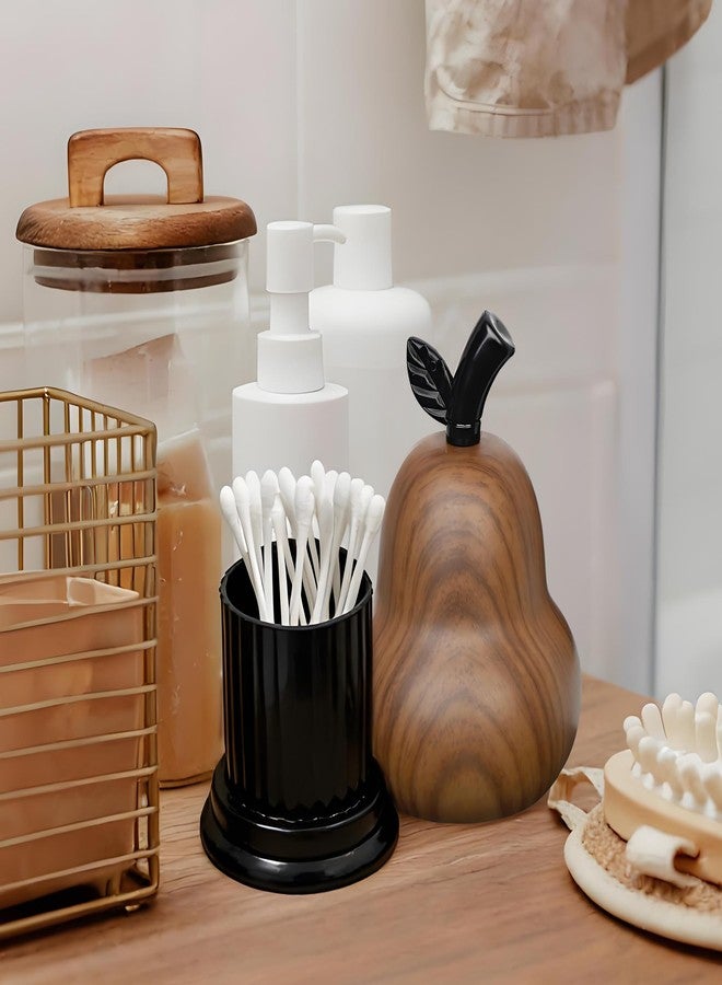 WOPPOW Decorative Dental Floss Holder, Aesthetic Toothpick Dispenser, Cute Bathroom Countertop Cotton Swab Organizer, Vanity Decor Storage Box, Hygienic Qtip Container - Image 2