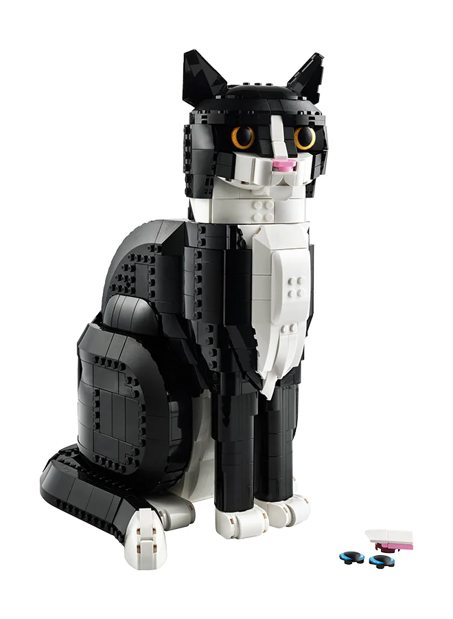 ليغو Ideas Tuxedo Cat Set, Model Statue Kit For Adults To Build, Creative Activity, Home Or Office Décor Decoration, Gift Idea For Women, Men, Her Or Him (1,710 Pieces) 21349