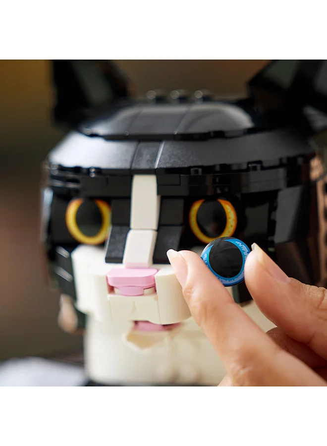 ليغو Ideas Tuxedo Cat Set, Model Statue Kit For Adults To Build, Creative Activity, Home Or Office Décor Decoration, Gift Idea For Women, Men, Her Or Him (1,710 Pieces) 21349