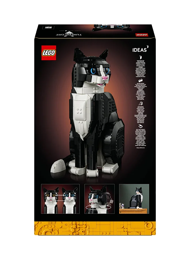 ليغو Ideas Tuxedo Cat Set, Model Statue Kit For Adults To Build, Creative Activity, Home Or Office Décor Decoration, Gift Idea For Women, Men, Her Or Him (1,710 Pieces) 21349