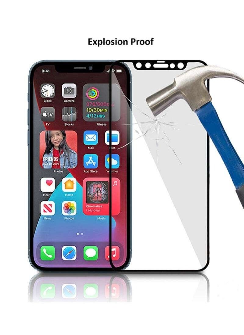OMAKER Pack Of 2 Premium Quality Nano Ceramic 19D Protector For Apple iPhone 13 With Carbon Fiber Back Protective Full Glue Clear  - Image 3
