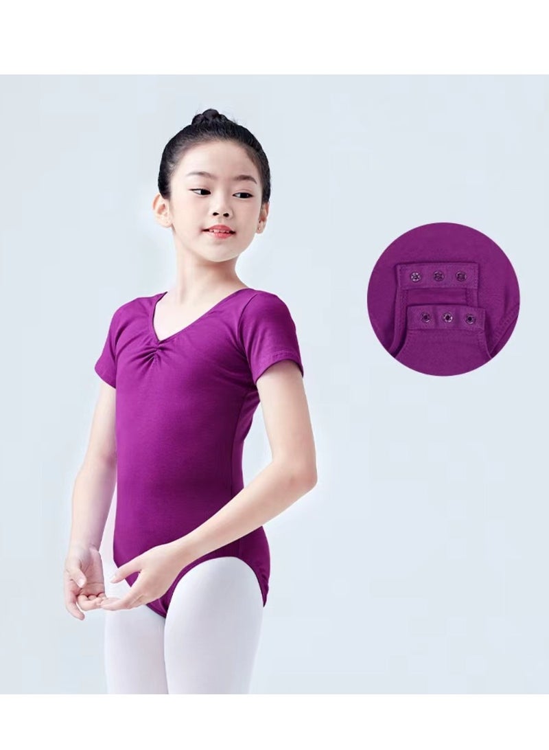 Girls' Short Sleeved Dance Performance Costumes Ballet Costumes 