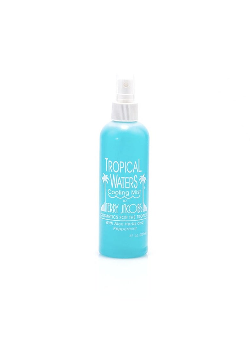 Terry Jacobs Cosmetics for the Tropics - Terry Jacobs Tropical Waters Peppermint Full Body Cooling Mist  Cooling Spray for Hot Weather Hydrating Skincare Mist Sunburn Relief Hot Flashes Summer Activities  Workout Recovery  8 Fl Oz - Image 1
