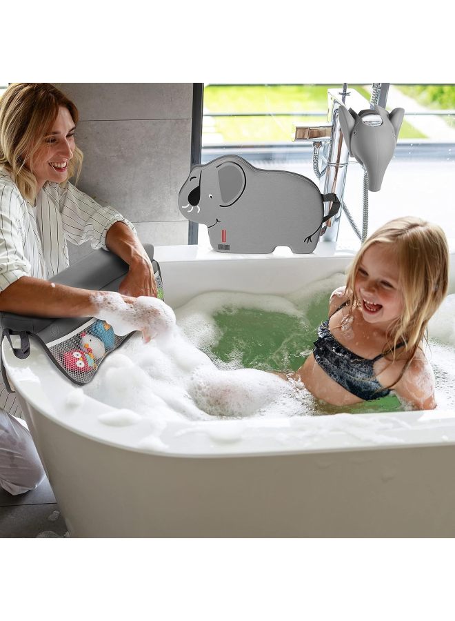 Hot Sale Silicone Faucet Cover Cartoon Elephant Bath Toy Faucet Anti-collision Protective Cover-Color:Gray