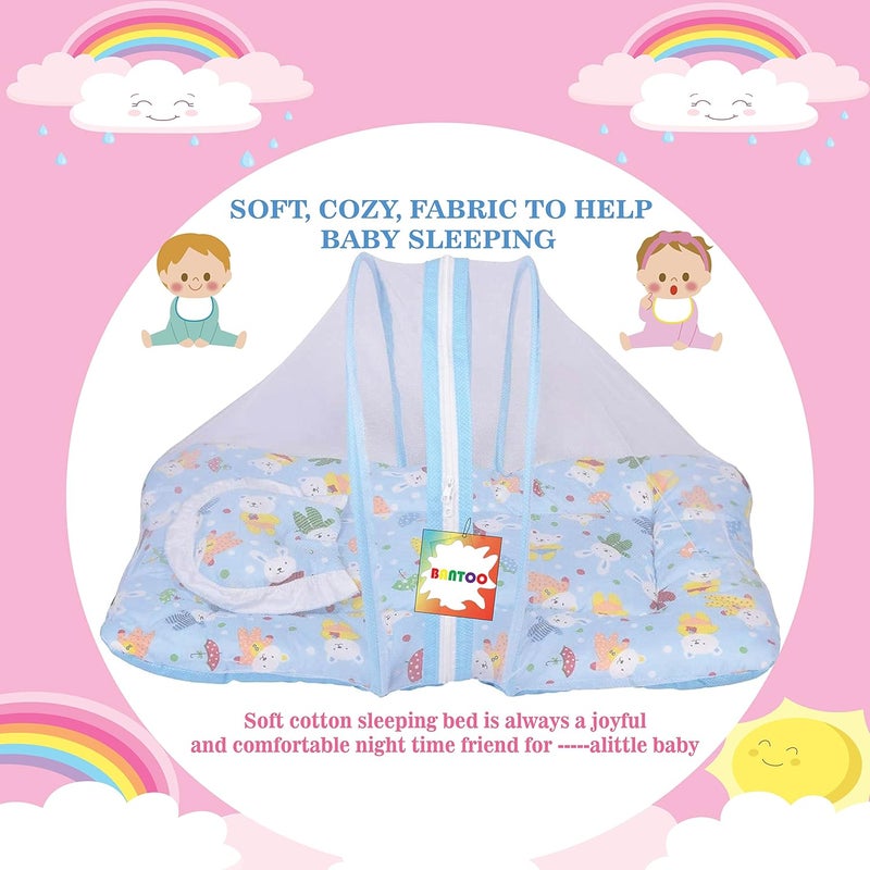 Bantoo Baby Bed New Born Baby Bedding Set Baby Sleeping Bag Carry Bag Baby Beds Mattress Nest Bed Mosquito Net Sleeping Carrier Nest Infants Gift Combo 06 M 3PCS Set - Image 3