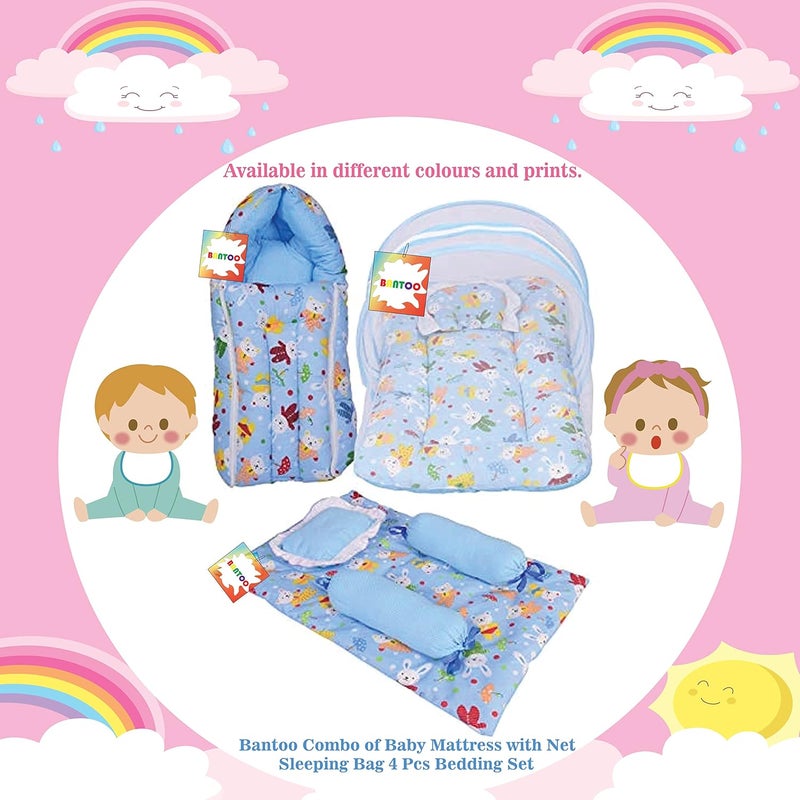 Bantoo Baby Bed New Born Baby Bedding Set Baby Sleeping Bag Carry Bag Baby Beds Mattress Nest Bed Mosquito Net Sleeping Carrier Nest Infants Gift Combo 06 M 3PCS Set - Image 2