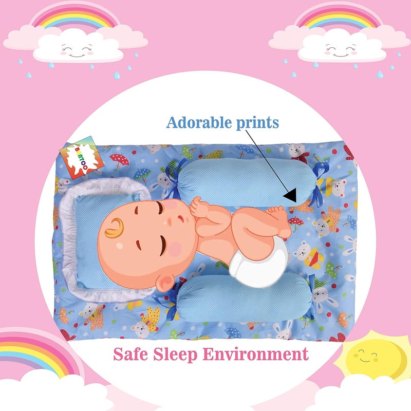Bantoo Baby Bed New Born Baby Bedding Set Baby Sleeping Bag Carry Bag Baby Beds Mattress Nest Bed Mosquito Net Sleeping Carrier Nest Infants Gift Combo 06 M 3PCS Set - Image 5