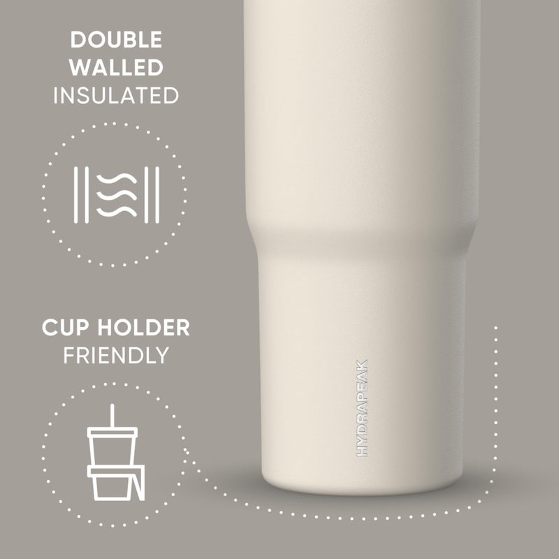 Hydrapeak Nomad 32 oz Tumbler with Handle and Straw Lid, Leakproof, Double Insulated, 32oz Cup Stainless Steel (Stone) - Image 4