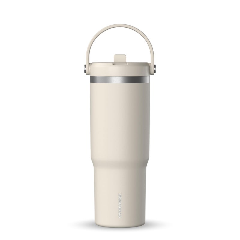Hydrapeak Nomad 32 oz Tumbler with Handle and Straw Lid, Leakproof, Double Insulated, 32oz Cup Stainless Steel (Stone) - Image 1