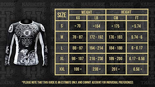 Hardcore Training ardcore Training Viking 2.0 Men's Rash Guard Compression Long Sleeve MMA No-Gi Tight BJJ Grappling Base Layer Fitness Grey - Image 5
