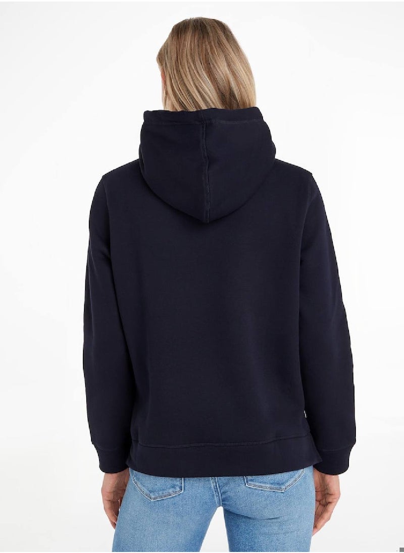 Women's Essential Logo Hoody Sweatshirt, Navy - pzsku/Z9FD0B44F0DCF80DCC59BZ/45/_/1723743681/47a5b28f-7a50-4686-ba2d-5476c7c9c26f