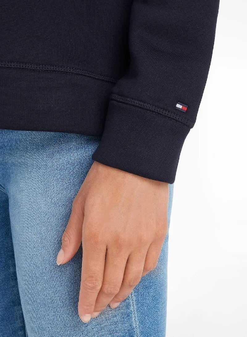 Tommy Hilfiger Desert Sky Essential Logo Hoodie Sweatshirt for Women | Best Price UAE