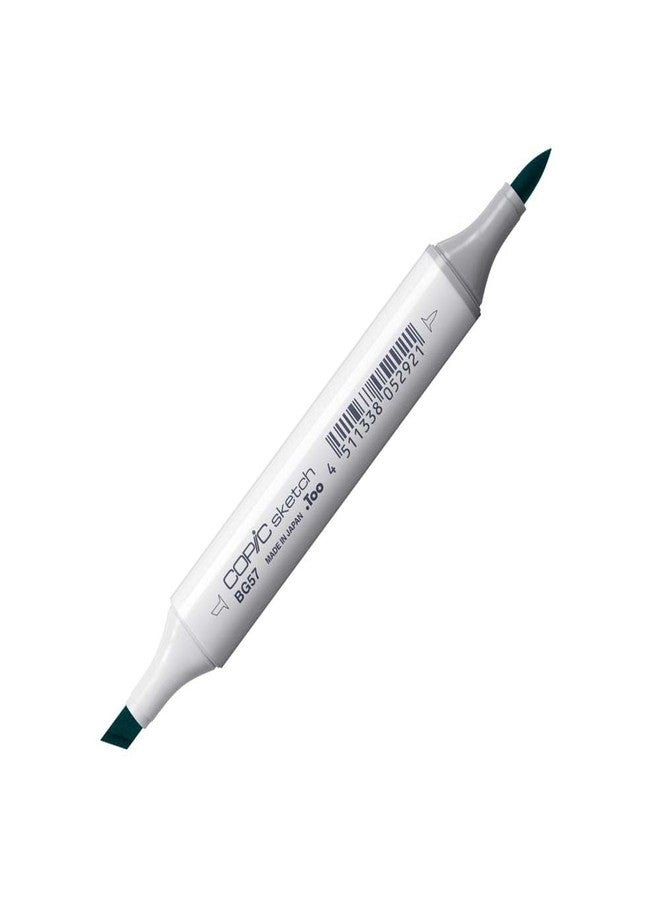 Copic Sketch Marker, Oval Shaped Barrel, Medium Broad and Super Brush Nibs, BG57 Jasper (BG57-S) - Image 1