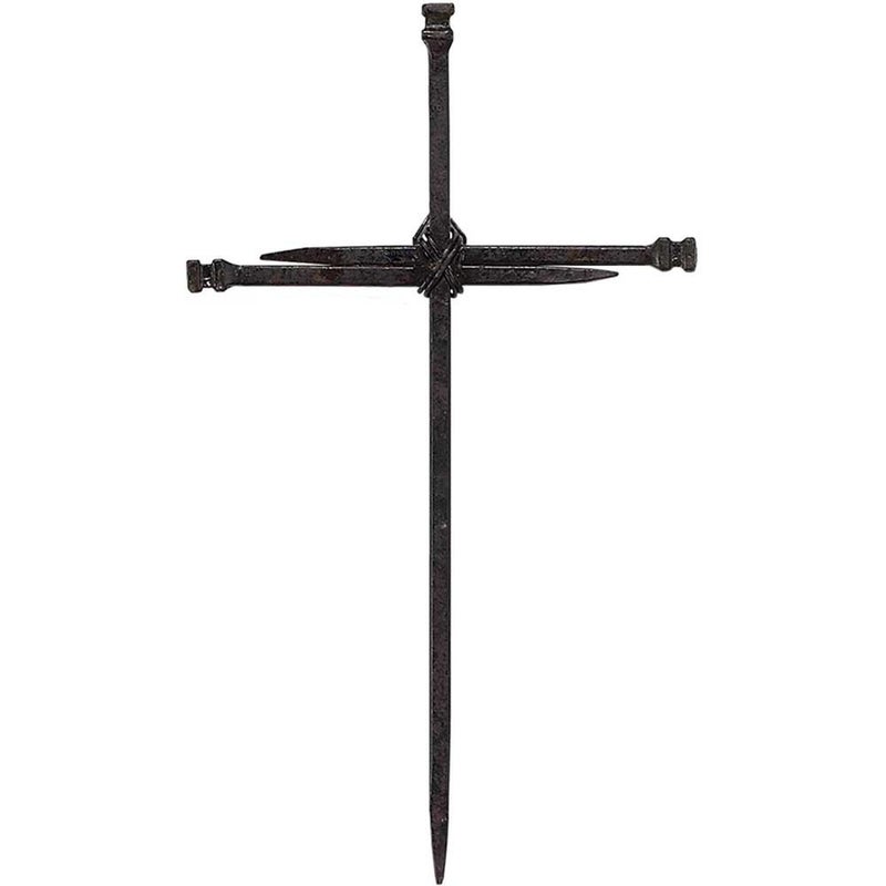 Dicksons Medium Three Driven Nails Brown Rust Look 10.5 Metal Wall Cross