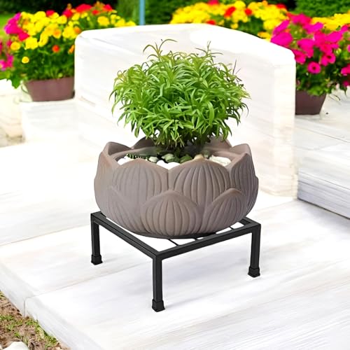 WonderStand Magnus Thick Metal Plant Stand for Balcony (Square) | Pots Planter Stand for Indoor & Outdoor Garden (Set of 2,Black) - Image 2