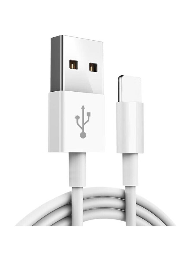 Lenvog Lanwogang [2-Pack] Apple Data Cable Charging Cable 2A Fast Charging Compatible With Iphone 14/13/12/11/Ipad Tablet 1.5 Meters White - Image 1