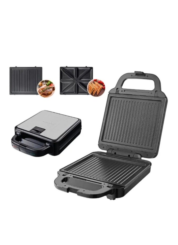 sokany sk-08062 Sokany Sandwich Maker 2-in-1, 1400W – Electric Sandwich Press with Removable Plates for Waffles, Toasts, and Grilled Sandwiches  - Image 1