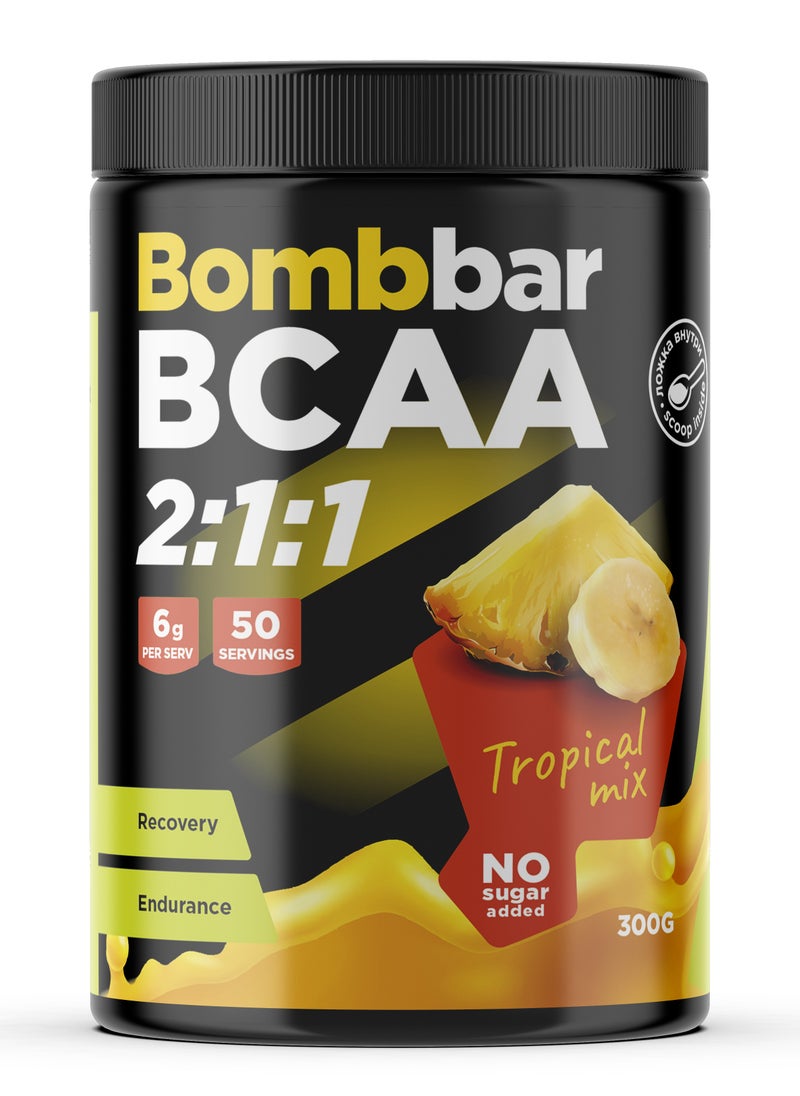 بومبار - مسحوق BCAA مكمل غذائي بنكهة مزيج استوائي 300 جرام - Image 1