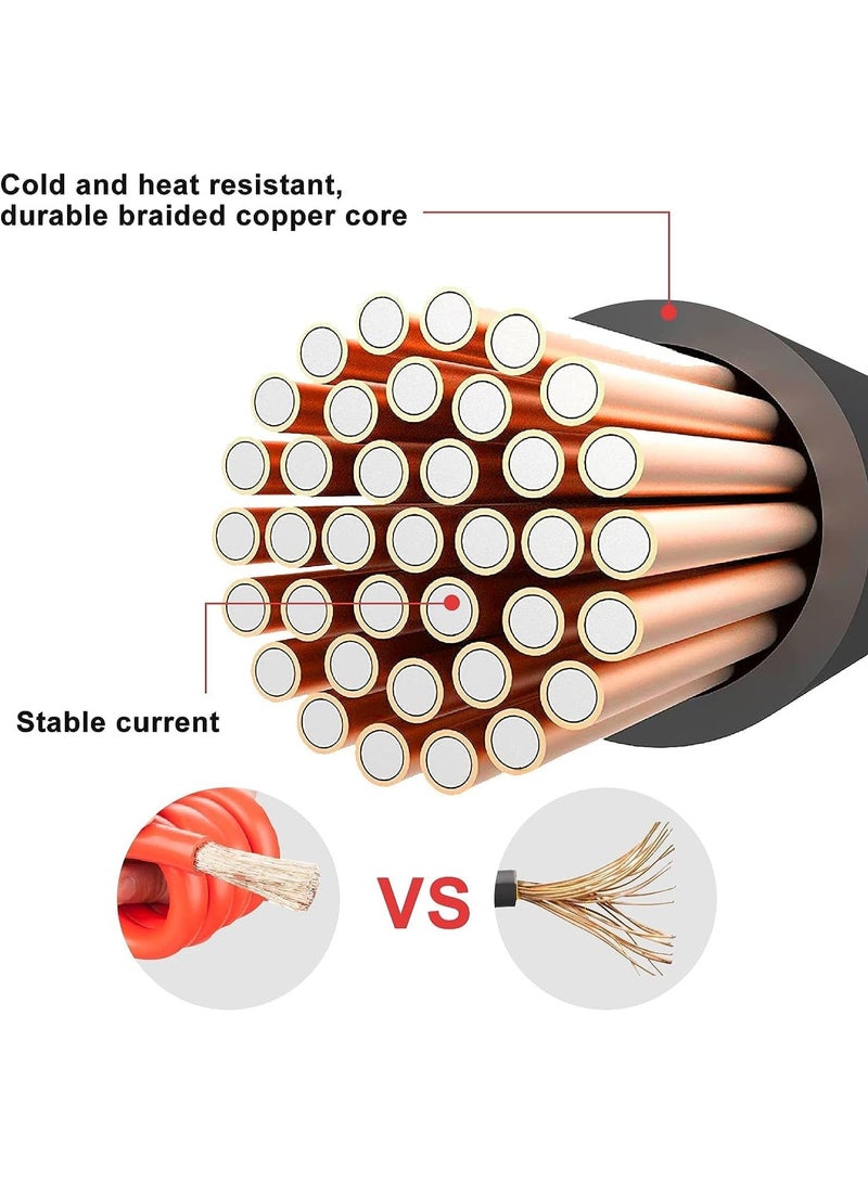Soofam Jumper Cables for Car Battery, 5M 3000Amp Extra Long Heavy Duty Car Battery Jump Leads with Storage Bag Colour Coded Clamps for Petrol and Diesel Car Vans Truck - Image 3