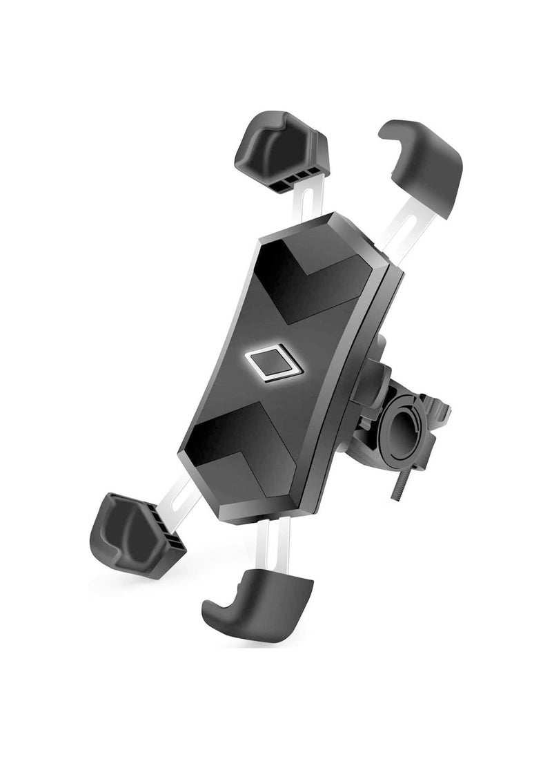 Generic Cycling Phone Holder, 360° Rotating Adjustable Handlebar Phone Holder with Stainless Steel Arm, Fits 4.5-7.2 Inch Cell Phones  - Image 1