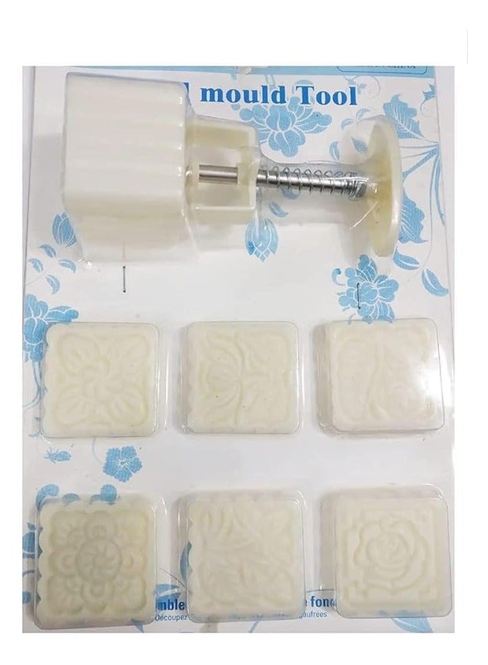 مكبس بسكوت وبيتي فور، مكبس لتشكيل المخبوزات كعك ومعمول وغيرها ومعه 6 أشكال مختلفة