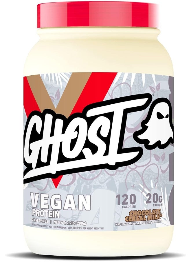 Ghost Vegan Protein Chocolate Cereal Milk - 2.2Lb, 20G Of Protein  - Image 1