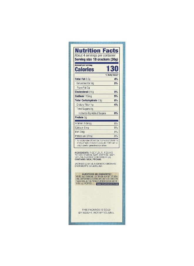 Blue Diamond Blue Diamond, Pecan Nut-Thins, Rice Cracker Snacks with Pecans, 4.25 oz (120.5 g)  - Image 2