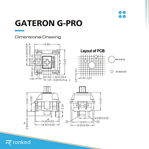 Ranked Pack of Gateron ks-9 G PRO Switches for Mechanical Gaming Keyboards | Plate Mounted | Pre Lubed (Gateron PRO Red, 90 Pcs) - Image 5