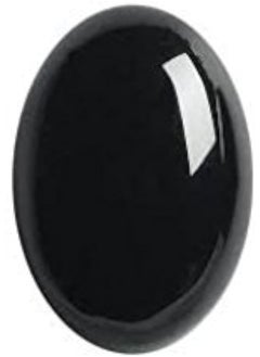Black onyx oval shape stone for ring or pendant making