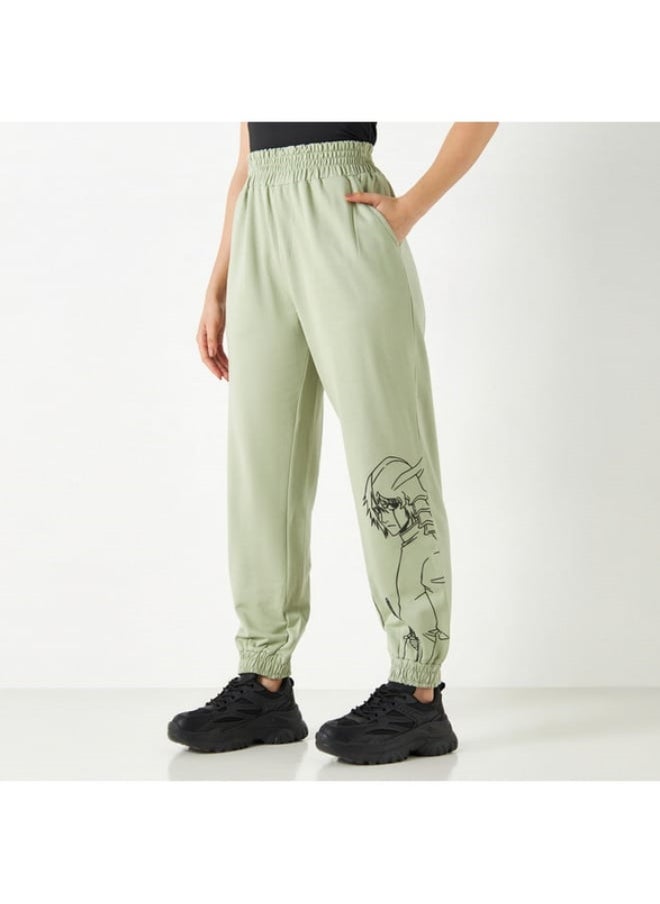 SP Characters Ulquiorra Cifer Print Joggers with Elasticated Waistband and Pockets  - Image 4