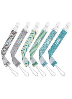 Enovoe Pacifier Clip By Enovoe 6 Pack Of Pacifier Clips Stylish Teething Ring Pacifier Holder Clip For Baby Boys And Girls Multicolor Binkie Clip Baby Pacifier  - Image 2