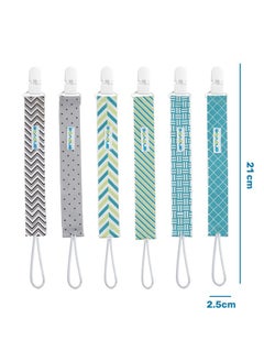 Enovoe Pacifier Clip By Enovoe 6 Pack Of Pacifier Clips Stylish Teething Ring Pacifier Holder Clip For Baby Boys And Girls Multicolor Binkie Clip Baby Pacifier  - Image 5