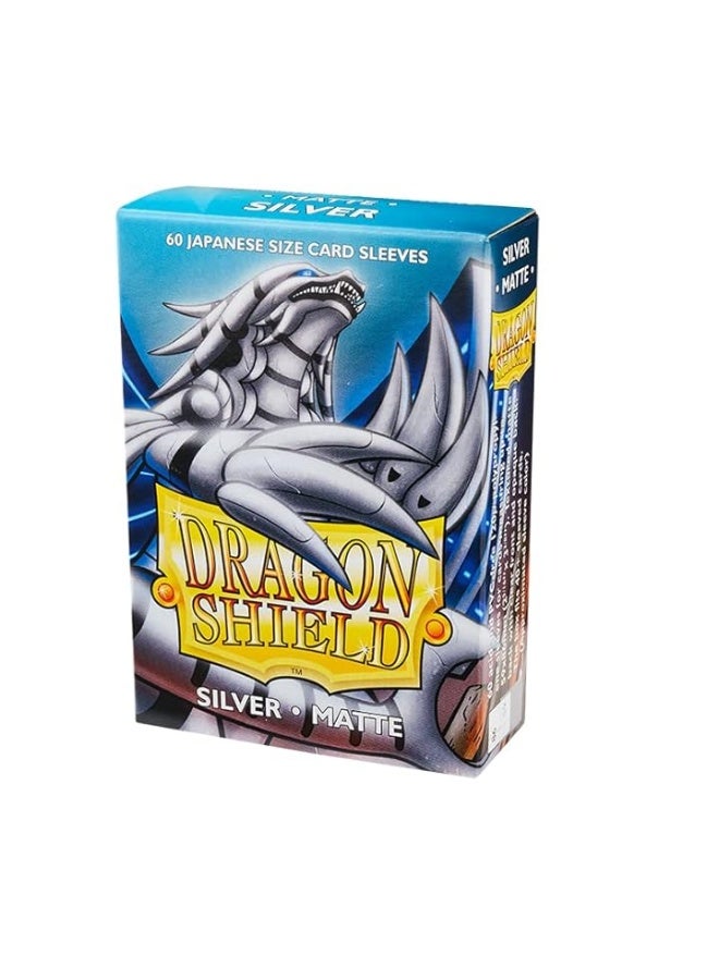 Dragon Shield Japanese Size Sleeves â€“ Matte Silver 60CT - Card Sleeves Smooth & Tough - Compatible with Pokemon, Yugioh, & Moreâ€“ TCG, OCG - Image 4