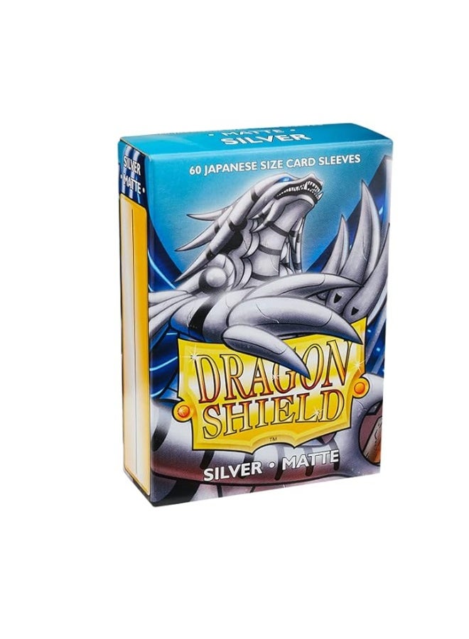 Dragon Shield Japanese Size Sleeves â€“ Matte Silver 60CT - Card Sleeves Smooth & Tough - Compatible with Pokemon, Yugioh, & Moreâ€“ TCG, OCG - Image 2