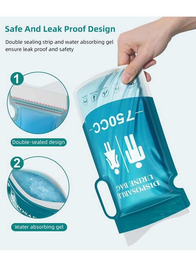 Proberos حقائب بول قابلة للتصرف من بروبرس® 5 قطع مع مقبض، 750 مل حقائب بول PE مع سحاب، حقيبة بول طارئة للجنسين للقيادة في الهواء الطلق والتخييم، 13x27 سم - Image 4