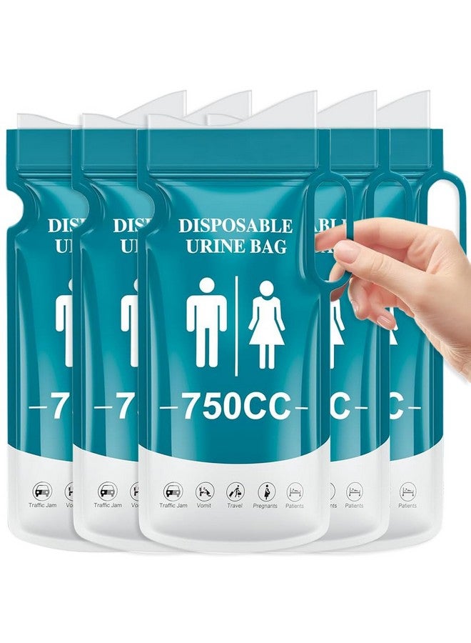 Proberos حقائب بول قابلة للتصرف من بروبرس® 5 قطع مع مقبض، 750 مل حقائب بول PE مع سحاب، حقيبة بول طارئة للجنسين للقيادة في الهواء الطلق والتخييم، 13x27 سم - Image 1